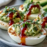 Avocado Deviled Eggs Sriracha