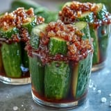 Vibrant viral Chamoy Pickle Kit in a Cup, a quick tangy-sweet snack delight.