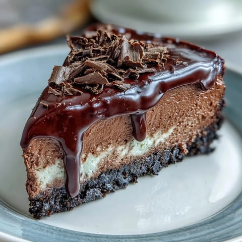 Decadent Lighter Chocolate Cottage Cheese Cheesecake, a creamy, guilt-free delight.