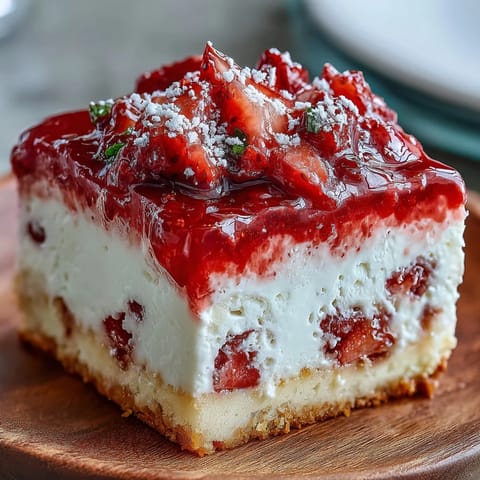 Vibrant strawberry lemonade bars with buttery shortbread crust, perfect for summer parties and backyard barbecues.