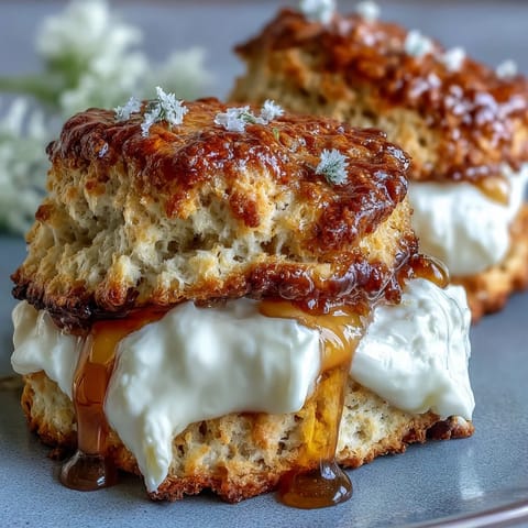 Dandelion Honey Scones Clotted