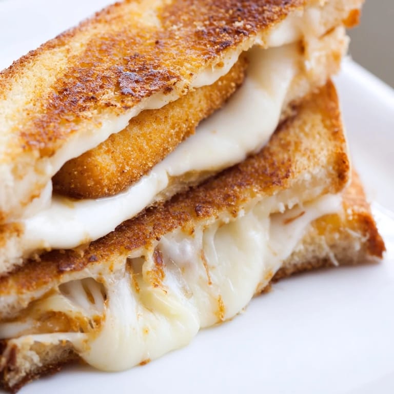 This easy American dinner features buttery sourdough bread, crispy mozzarella sticks, and warm marinara sauce for dipping on the side.  