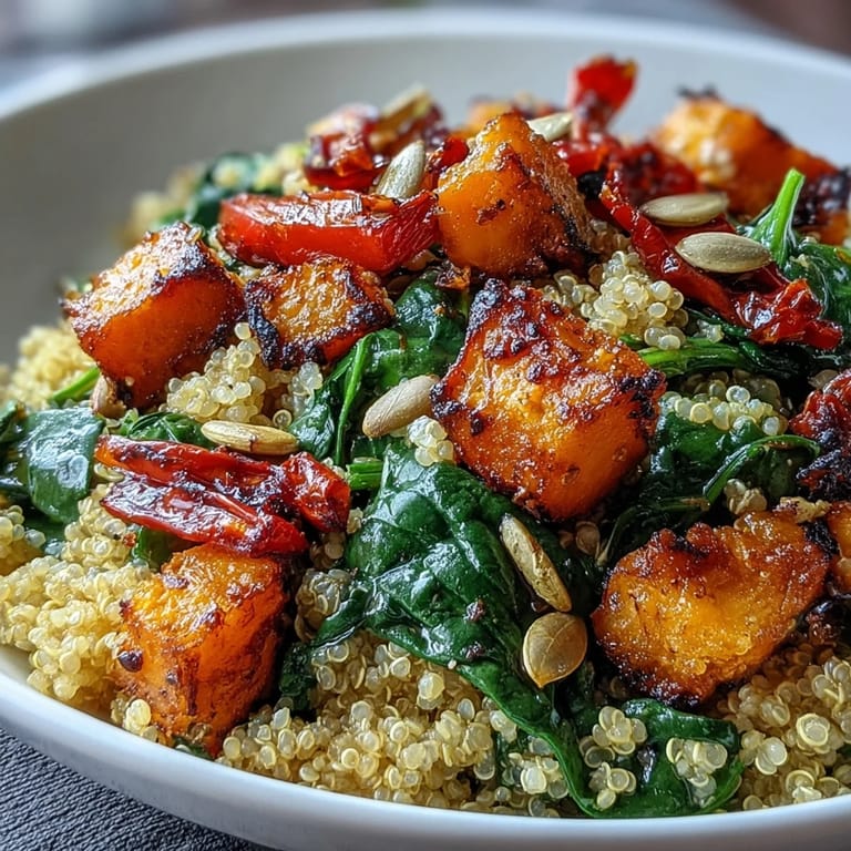 Serving a comforting Warm Salad Bowl with wilted greens, smoky roasted zucchini, and a drizzle of apple cider vinaigrette, perfect for lunch.