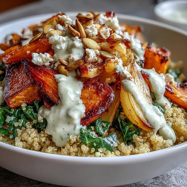 This nourishing vegetarian recipe features warm farro, bright greens, and savory toppings for a cozy weeknight dinner.