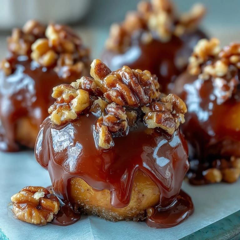 Crisp apple slices coated in rich caramel and topped with melted dark chocolate, a delicious twist on classic candy apples.