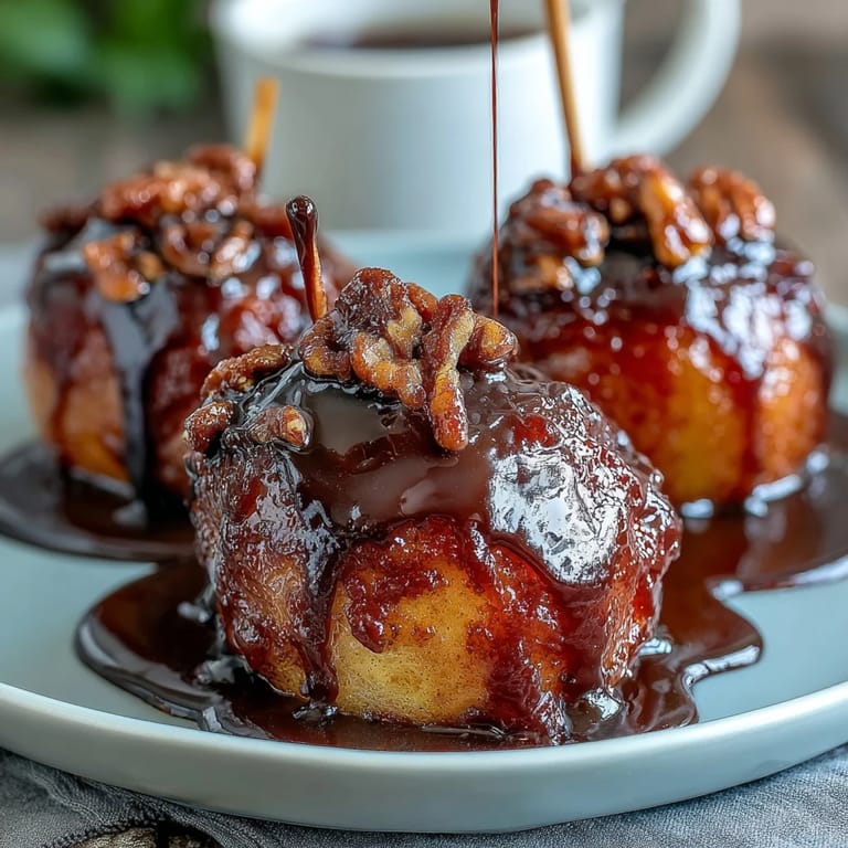 Bite-sized apple wedges dipped in gooey caramel, finished with a drizzle of dark chocolate—an easy, crowd-pleasing sweet treat.