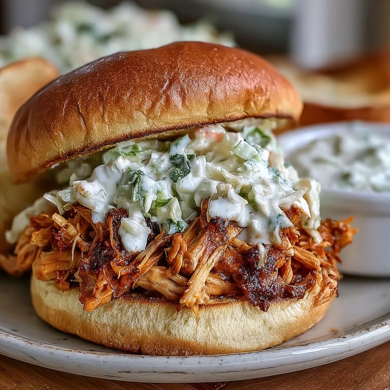 Tender, succulent smoked pulled chicken sandwiches, ready for a flavorful bite.