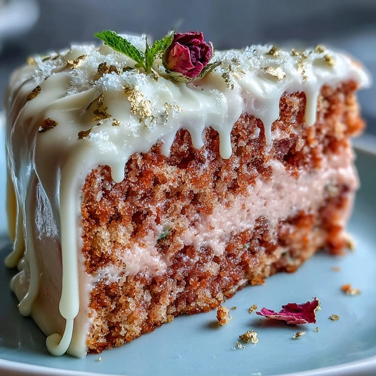 Delicate Bridal Shower Rosé Velvet Cake, hinting at wine with a metallic sheen.