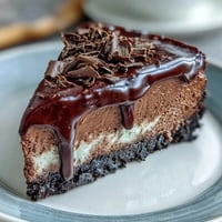 Decadent Lighter Chocolate Cottage Cheese Cheesecake, a creamy, guilt-free delight.