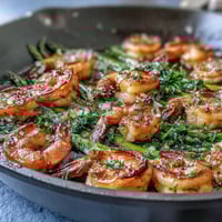 A colorful, healthy one-pan dinner with juicy shrimp, bright asparagus, and a tangy lemon-garlic sauce ready in minutes.