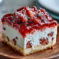 Vibrant strawberry lemonade bars with buttery shortbread crust, perfect for summer parties and backyard barbecues.