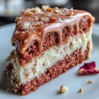 Bridal Shower Rosé Velvet Cake, a pink dream with shimmering gold drip icing.